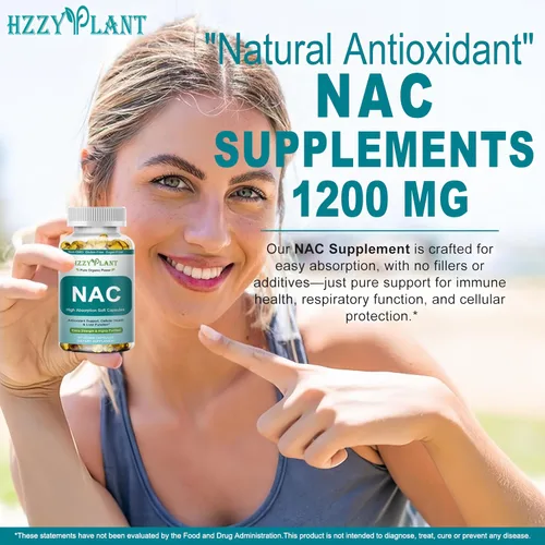 Miniatura 4 de Suplemento NAC – Cápsulas blandas de NAC para antioxidante, inmune, respiratorio, apoyo para la salud hepática – Suplemento NAC de alta absorción N