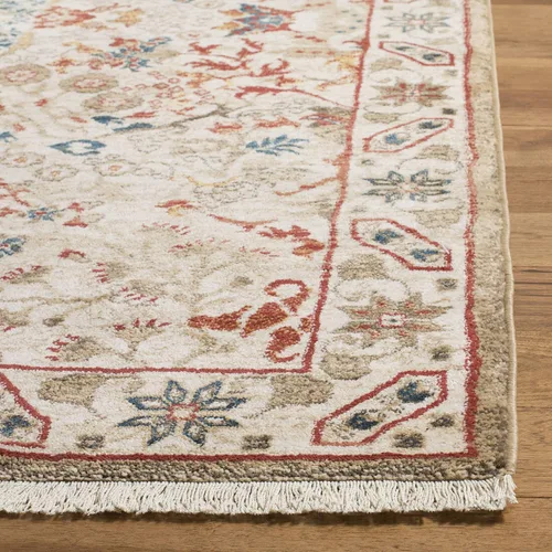 Miniatura 3 de SAFAVIEH Kashan Collection - Alfombra de pasillo de 2 pies 6 pulgadas x 8 pies, color marfil y marfil, diseño oriental tradicional, no desprende