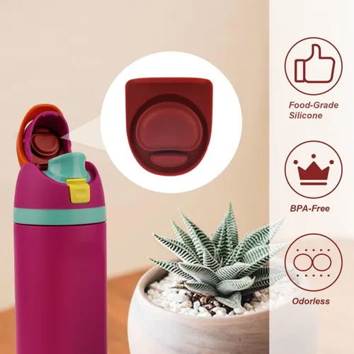Miniatura 5 de 4 tapones de repuesto para botella, junta de botella de silicona, accesorios para Owala FreeSip de 24 onzas y 32 onzas, piezas de tapa superior