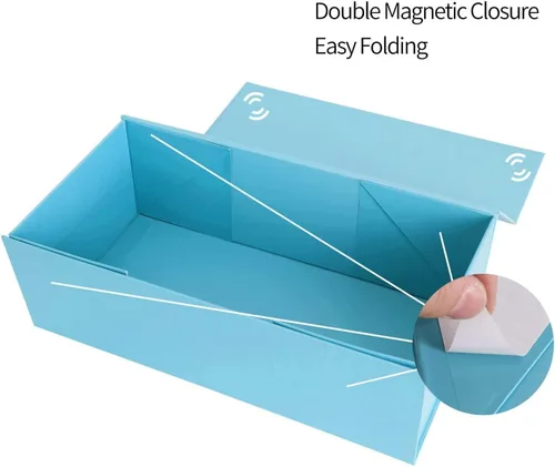 Miniatura 3 de Caja de regalo de 10 x 6 x 3 pulgadas con tapa de cierre magnético, cajas de regalo para regalos, caja de regalo de dama de honor, bonita caja