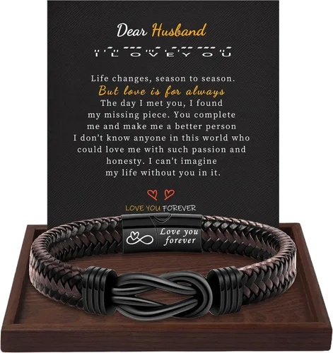 Miniatura 13 de Regalos inspiradores para hombres, pulseras con código morse, pulseras para hombre, regalos de graduación para él, Día del Padre, pulsera de cuero