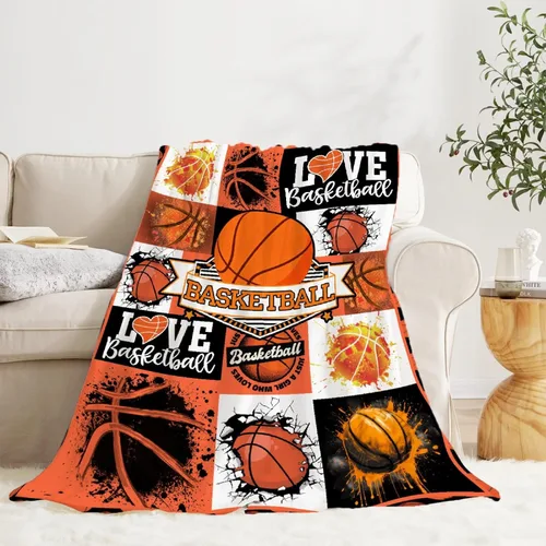 Miniatura 10 de Darani Una colorida manta de franela ligera súper suave y acogedora para juego de baloncesto, cálida y ligera, manta de cama de 30 x 40 pulgadas