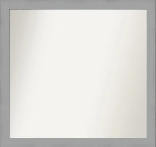 Miniatura 172 de Amanti Art Espejo de baño plateado para sobre fregadero, 23 x 23 pulgadas, espejo cuadrado plateado en ángulo, marco de madera moderno medio, se