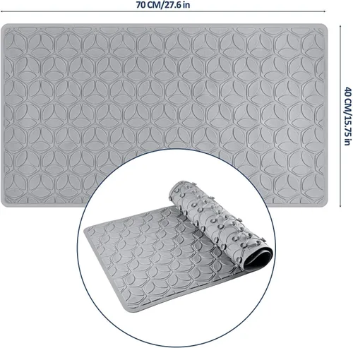 Miniatura 7 de Alfombra antideslizante para bañera Alfombra de baño de goma real para bañera y ducha Alfombra de baño para seguridad diaria Alfombra de baño