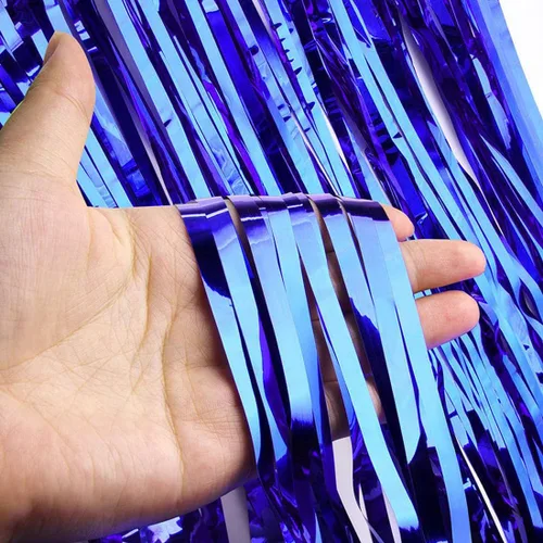 Miniatura 8 de Decoraciones de cumpleaños azul marino para hombres con pancarta de feliz cumpleaños, cortinas, botella, corona, globos de estrella de corazón y luz