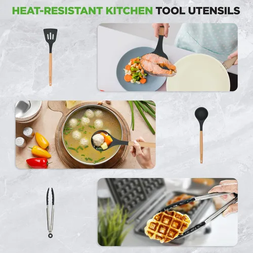 Miniatura 5 de NutriChef Juego de ollas y sartenes de cerámica antiadherentes de 22 piezas – Para todos los tipos de cocina, incluida la inducción – Libre de PTFE