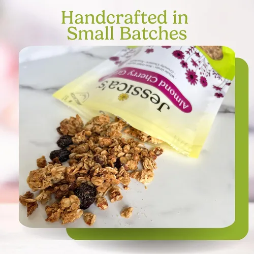 Miniatura 4 de Jessica's Natural Foods - Granola de cereza de almendras sin gluten hecha con cerezas secas de Michigan y almendras tostadas, sin OMG, sin sabores