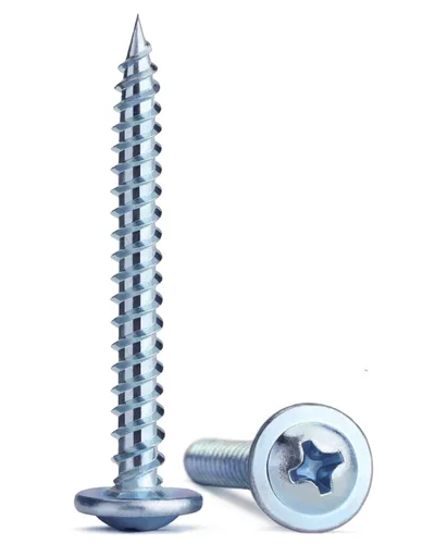 Miniatura 10 de (350 piezas) Tornillos para madera #8×5/8" de acero aleado estándar Phillips cabeza de brida autorroscantes rápidos por B1jounie YA plateado