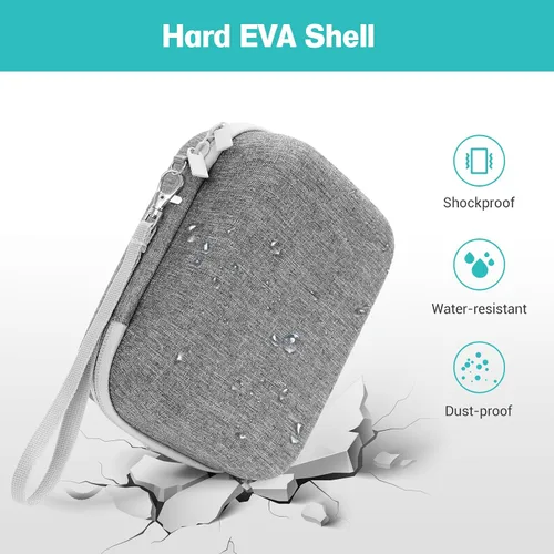 Miniatura 6 de ProCase Estuche de transporte para nebulizador portátil, máquina nebulizadora de mano para adultos y niños, bolsa de almacenamiento rígida con Gris