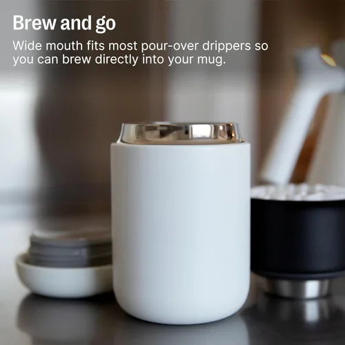 Miniatura 6 de Fellow Carter - Taza de viaje ancha de 16 onzas, de acero inoxidable con aislamiento al vacío, de boca ancha, vaso para té y café, taza de café