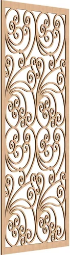 Miniatura 191 de 9 3/8"W x 24 3/8"H x 1/4"T Marilla Decorativos Paneles de Pared de Madera Calado, Abedul