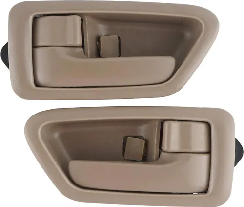 Manijas de puerta interiores de reemplazo para Toyota Camry 1997 1998 1999 2000 2001 Beige/Tan (Par de lado del conductor y del pasajero
