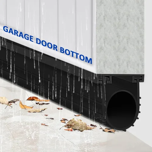 Miniatura 7 de DGSL Kit de sellos de puerta de garaje inferior de goma impermeable, tira de sellado, universal, resistente a la intemperie, para sellado de umbral