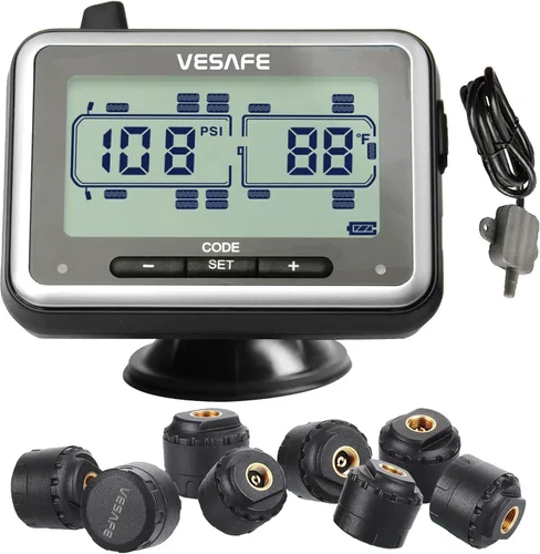 Miniatura 8 de TPMS, sistema inalámbrico de monitoreo de presión de neumáticos para RV, remolque, autocaravana, casa rodante, quinta rueda, incluye un amplificador