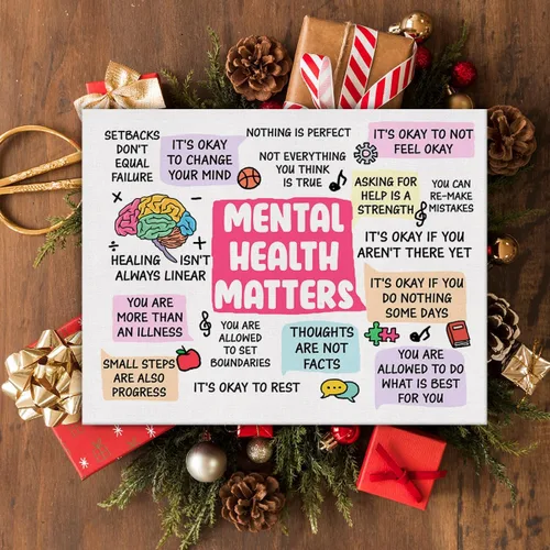 Miniatura 5 de Hijie Póster de Lienzo de Arte de Pared de Salud Mental de Terapia de Oficina para Decoración - Arte de Pared de Impresión en Lienzo Motivacional La