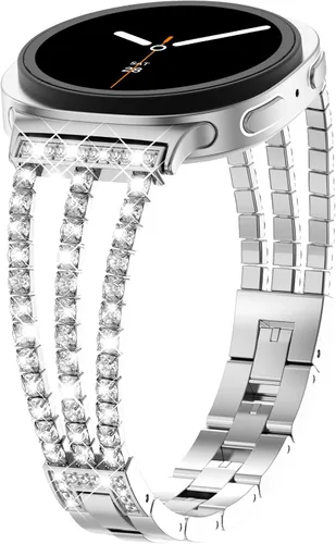 Miniatura 57 de KADES Compatible with Samsung Galaxy Watch 8/8 Classic / 7/6 / 5/4 Band, 40mm 44mm 45mm 47mm, Luxury Diamond Bracelet Chain Band for Women, Bling