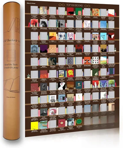 Miniatura 7 de Atlas & Green Póster de los 100 Mejores Anime. Póster de los 100 Mejores Anime para Rascar. Póster Grande A2 para Rascar con Tubo de Regalo
