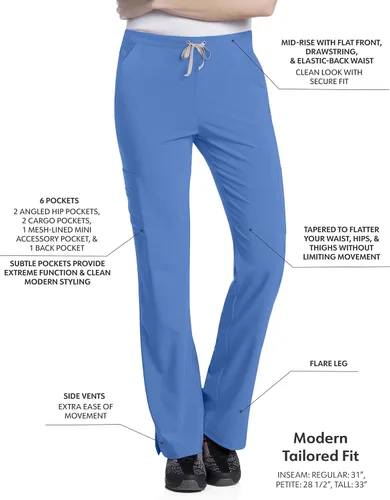 Miniatura 2 de Urbane Performance 9312 Ceil - Pantalones médicos elásticos para mujer, 6