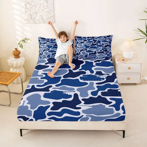 Miniatura 46 de Erosebridal Camouflage Sheets for Boys Girls Game Console Fitted Sheet,3D Gamer Controller Kids Bedding Sets Army Camo Bed Sets Twin 2 Piece