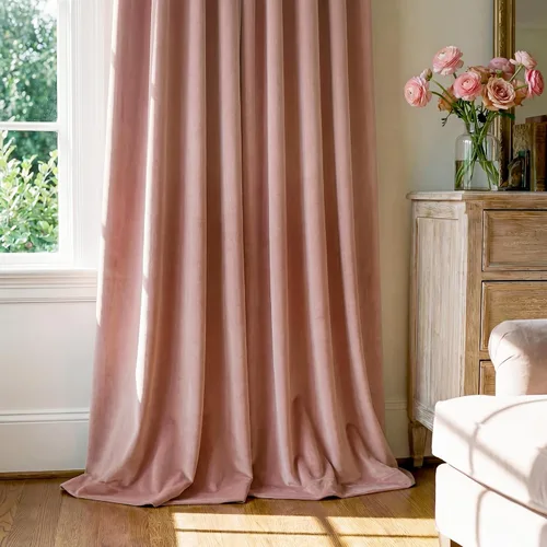 Miniatura 230 de StangH Cortinas de Terciopelo Verde Esmeralda de 96 Pulgadas - Cortinas Opacas de Terciopelo de Lujo Súper Suaves, Elegante Cobertura de Ventana