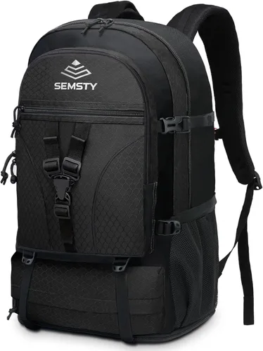 Mochila de senderismo expandible de 40 L/50 L para hombres y mujeres, mochila de viaje y camping aprobada para vuelos