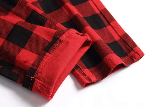 Miniatura 199 de Baylvn - Pantalones de mezclilla entallados y estampados para hombre con corte recto