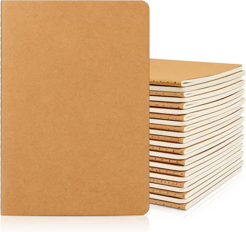 Miniatura 13 de EUSOAR Diarios para cuadernos, paquete de 24 cuadernos A5 de 5.5 x 8.3 pulgadas, 60 páginas/30 hojas de tapa blanda con rayas universitarias, 100