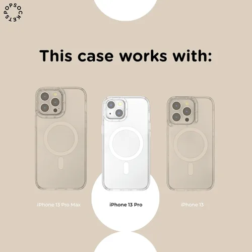 Miniatura 6 de PopSockets Funda para iPhone 13 Pro con agarre y deslizamiento para teléfono, funda para iPhone 13 Pro - Negro