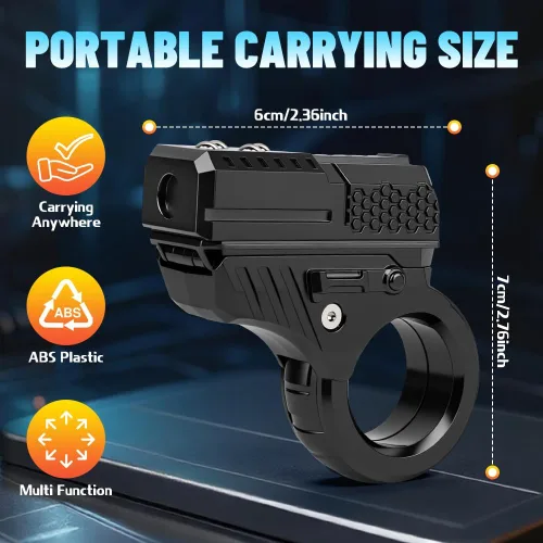 Miniatura 2 de Deslizador 3D Fidget para niños y adultos, anillo de plástico 5 en 1 EDC Fidget Spinner escritorio para aliviar el estrés, rodillo de mano