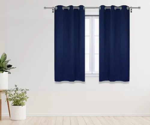 Miniatura 22 de YOUR CHAIR COVERS - Cortinas opacas de poliéster con ojales - (negro 52 x 63 pulgadas - juego de 2) - para oscurecer la habitación, dormitorio, sala