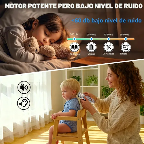 Miniatura 7 de Juego de cortapelos profesional, cortapelos para hombres, recortador de patillas en forma de T, afeitadora eléctrica, kit de salón de belleza