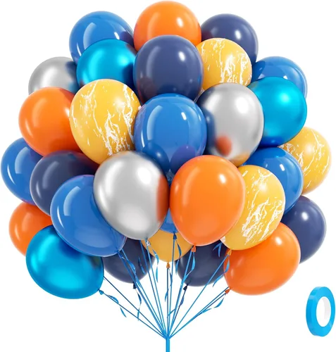 Miniatura 11 de 60 globos de 12 pulgadas, color verde salvia, azul polvoriento y amarillo pastel, globos de color azul nude y verde para baby shower, boda, Azul