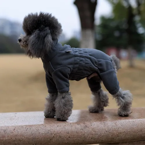 Miniatura 8 de Lovelonglong - Abrigo cálido para perro, chaqueta para perros pequeños, medianos y grandes con cierre de cremallera, abrigo de invierno de forro