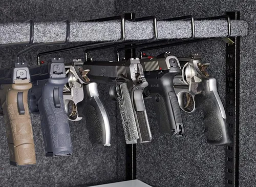 Miniatura 4 de StrongTools Percha para pistola, estante para pistola para estante seguro o estantería, organizador de pistolas para exhibiciones y gabinete