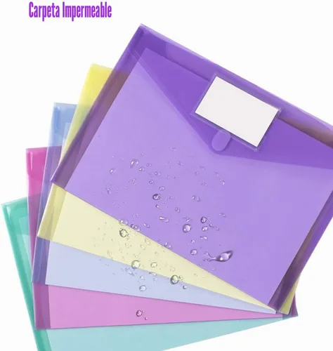 Miniatura 3 de Sooez Paquete de 10 carpetas de archivos, sobres de polietileno transparente, carpetas para documentos, tamaño carta A4 con bolsillo para etiquetas
