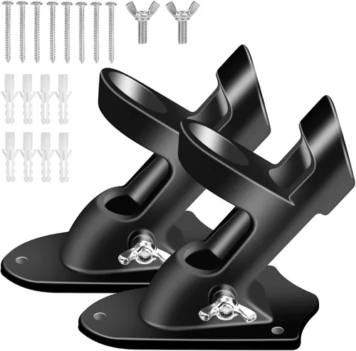 Miniatura 12 de BONWIN - Soportes de soporte para asta de bandera de 1 pulgada con accesorios para montaje en pared de casa, diámetro interior de 1 pulgada, dos