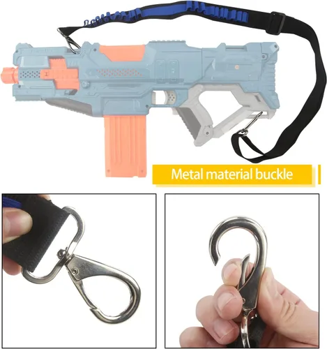 Miniatura 4 de Carrillera EKIND para munición de pistola de juguete, dardos, para pistolas Elite Nerf N-strike Blasters Hebilla de dos Piont azul