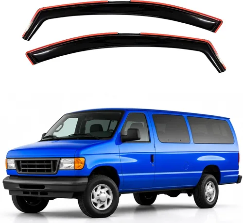 Miniatura 297 de IG - Visera para ventana para Ford Bronco y F150-F350 1980-1996, deflector lateral tipo cinta adhesiva, resistente, contra lluvia y viento