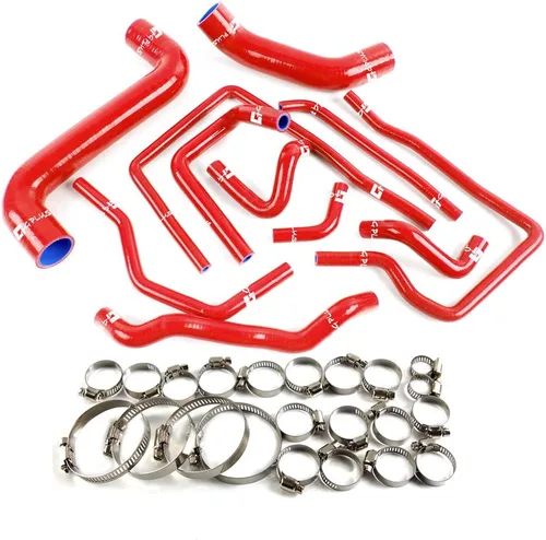 Miniatura 22 de G-PLUS Kit de abrazaderas de manguera de refrigerante de radiador de silicona compatible con Subaru Impreza WRX/STi GDA/GDB EJ207 2002-2007 negro