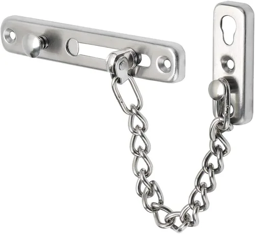Miniatura 13 de Candado de Protección de Puerta con Cadena Alise, Cierres de Cadena de Puerta con Resorte de Seguridad y Presión Antirrobo, Cierres de Cadena