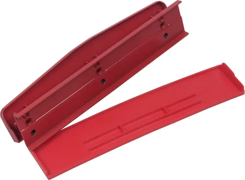 Miniatura 4 de JAM PAPER Perforadora de metal con 3 agujeros, color rojo, capacidad de 10 hojas, se vende individualmente