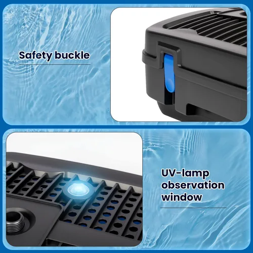 Miniatura 6 de Anbull Bomba de fuente de filtro de estanque, bomba de agua sumergible de 660 GPH 110 V/50 W para estanques al aire libre, sistema de filtro