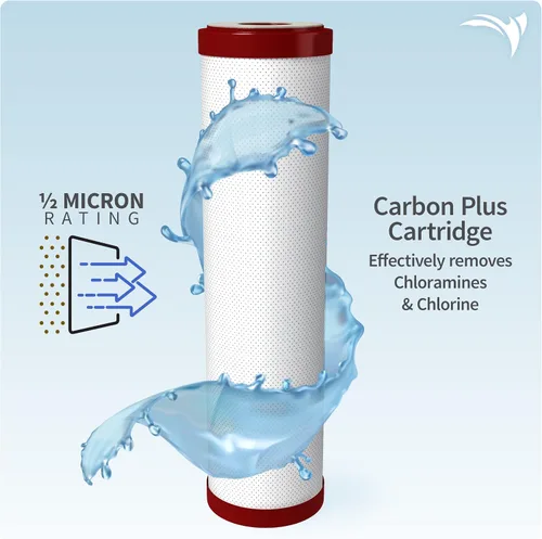 Miniatura 4 de AquaticLife - Kit de cartuchos de repuesto para filtro de agua de sedimentos de 10 pulgadas (carbono más cloramina)