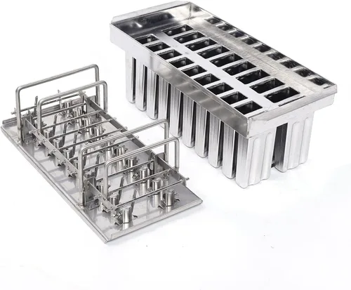 Miniatura 13 de 30 moldes comerciales para paletas de hielo, máquina de paletas de hielo de acero inoxidable, cabeza redonda con molde de golosinas congeladas