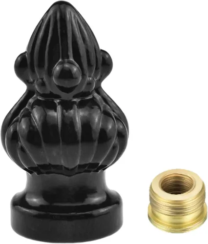 Perilla de Remate de Lámpara de Latón Antiguo Decoración de Remate de Lámpara Retro con Tornillo de Doble Rosca para Pantalla de Lámpara, Compatible