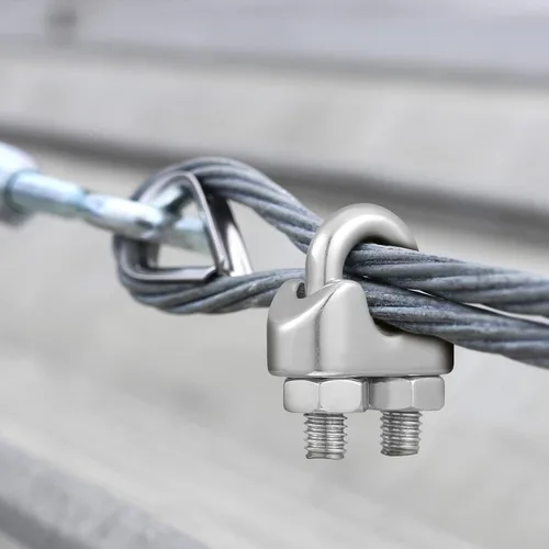 Miniatura 5 de Kit de abrazaderas de cable de alambre de 1/8 pulgadas M3, kit trenzado de metal de acero inoxidable para aparejo de alambre de 1/8 pulgadas