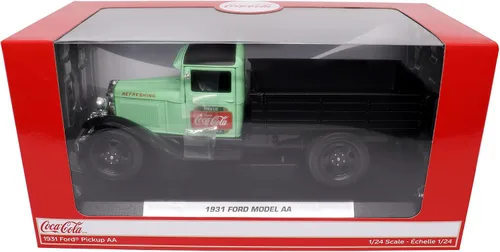 Miniatura 4 de Motor city classics Coca-Cola Diecast coleccionable Ford Modelo AA 1931 (versión verde) escala 1:24 424024 con licencia