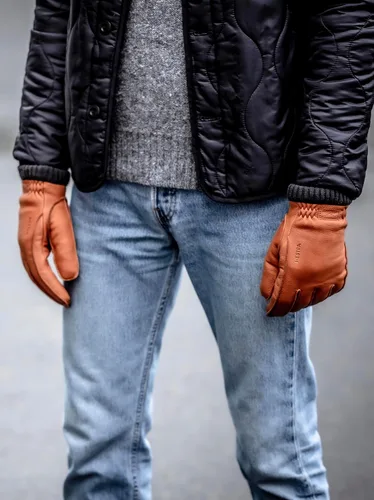 Miniatura 8 de Hestra mens Mens Leather Work Gloves Deerskin Primaloft Rib Winter Glove