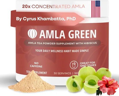 Miniatura 13 de Suplemento de superalimento en polvo Amla con especias de calabaza, 20 veces amla ultra concentrado, hecho con canela, jengibre, nuez moscada