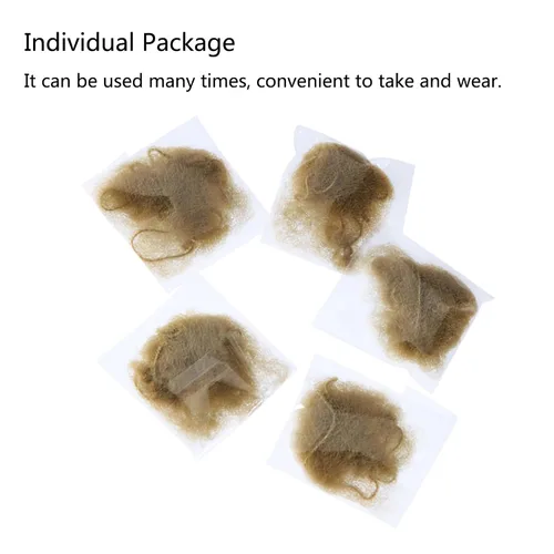 Miniatura 4 de Zonon - Mallas para moño invisibles con borde elástico y horquillas en forma de U, juego de 50 unidades de mallas para el cabello invisibles, 40